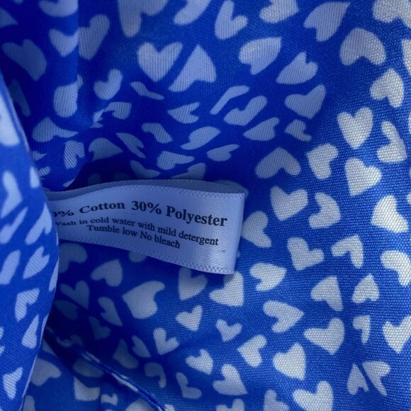 Brighton With Love From Me To You Bow Zip Canvas Fabric Makeup Pouch Bag 9"x5.5" - Picture 5 of 7